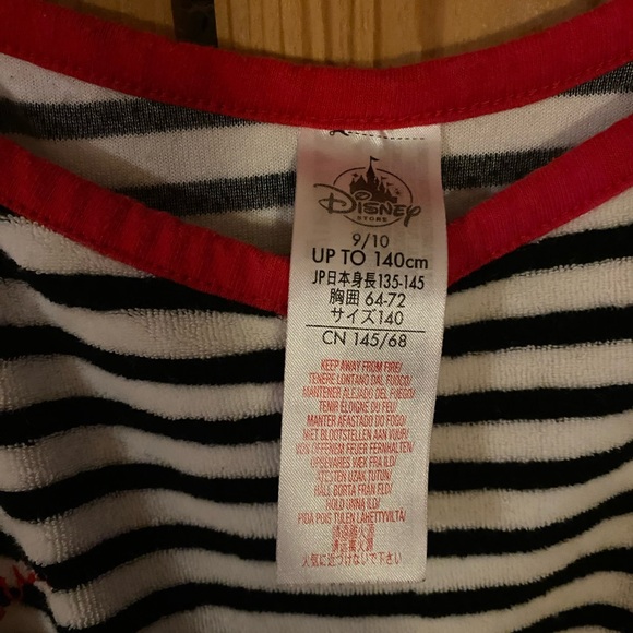 Disney Store Black and White Striped Romper with Red Details - Picture 4 of 6